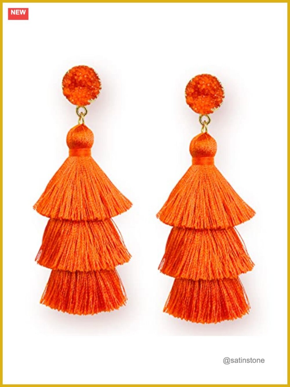 Layered Tassel Dangle Drop Earrings for Women